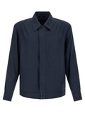 Blue Linen Full-Length Jacket