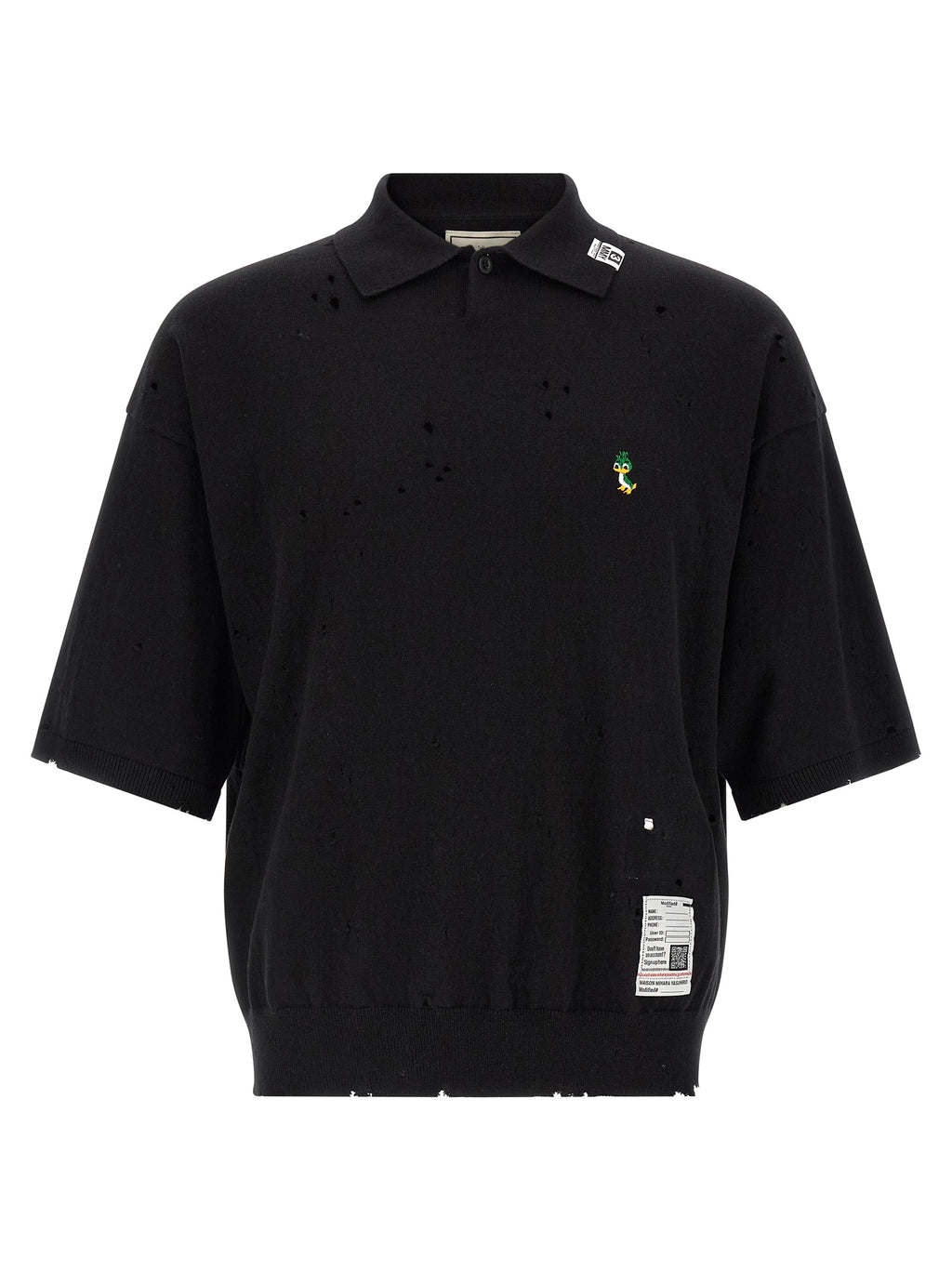 Black Cotton Polo Shirt