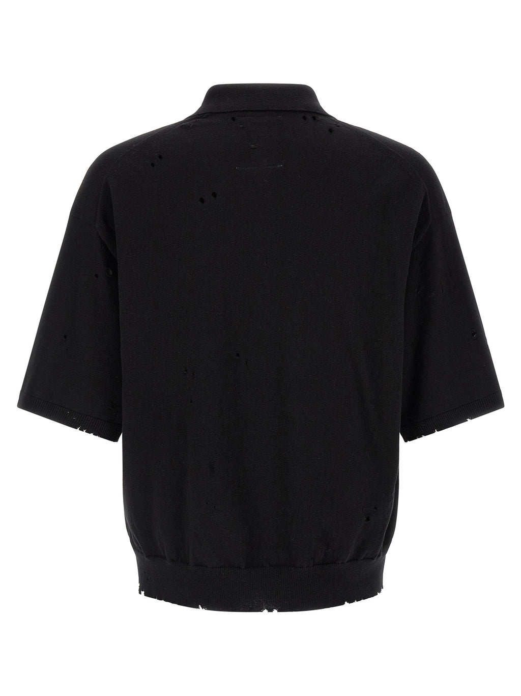 Black Cotton Polo Shirt