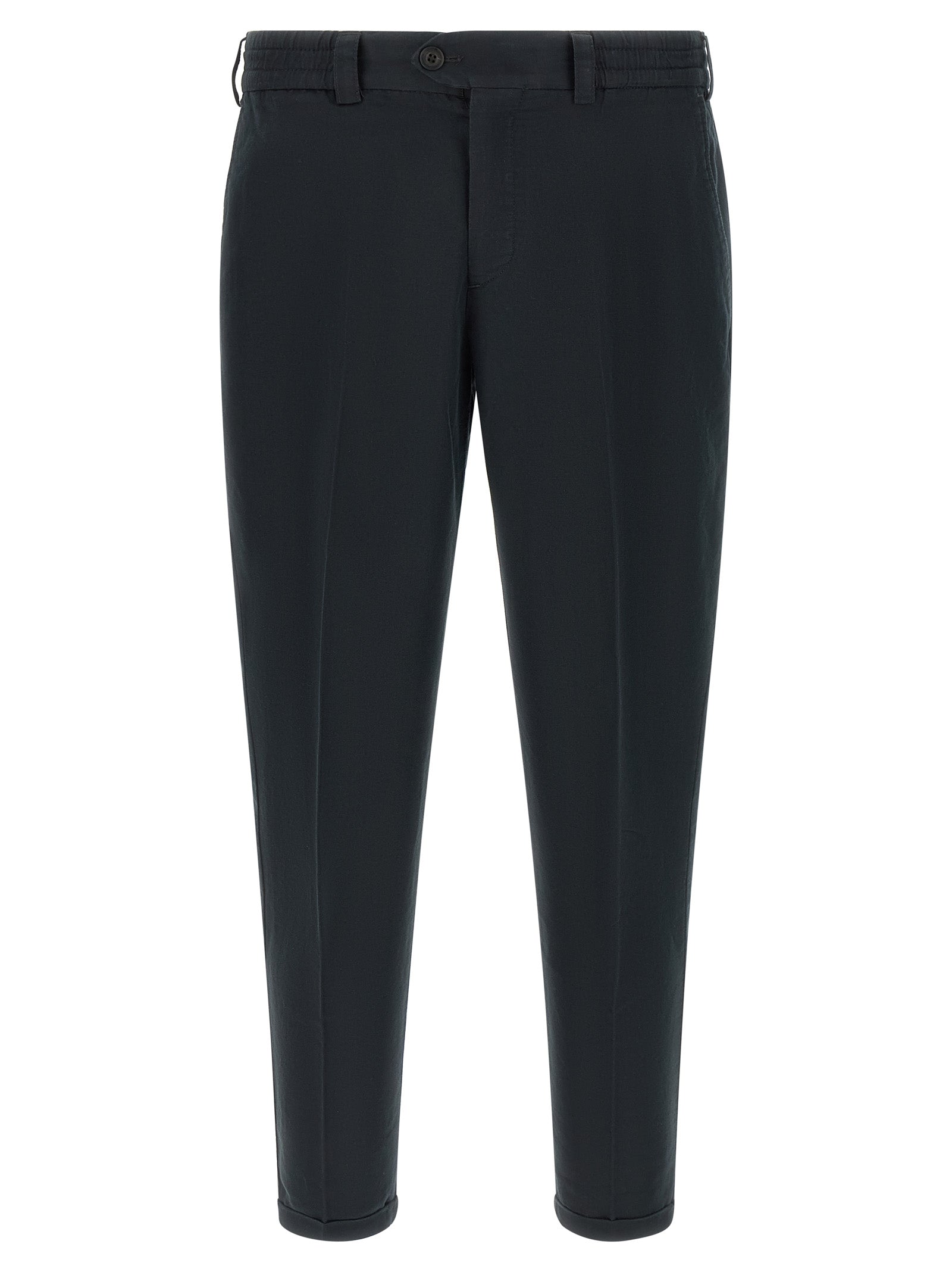 Black Linen Casual Pants