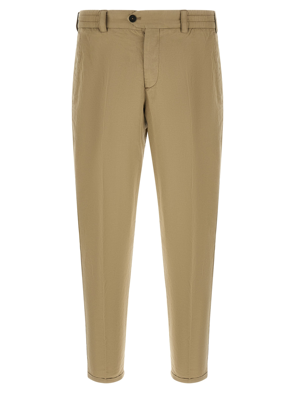 Beige Linen Casual Pants