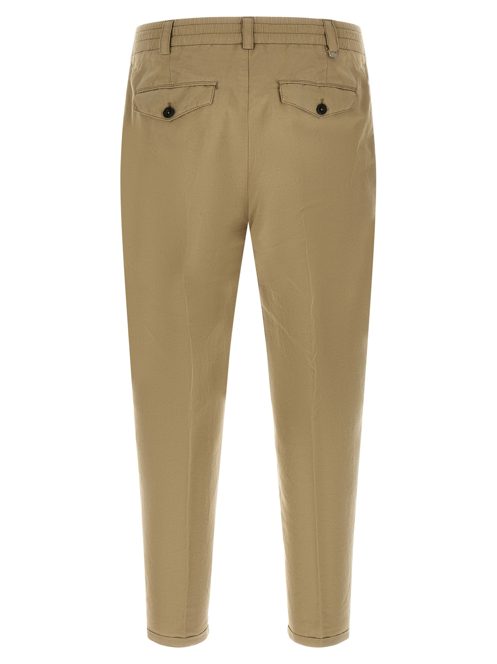 Beige Linen Casual Pants