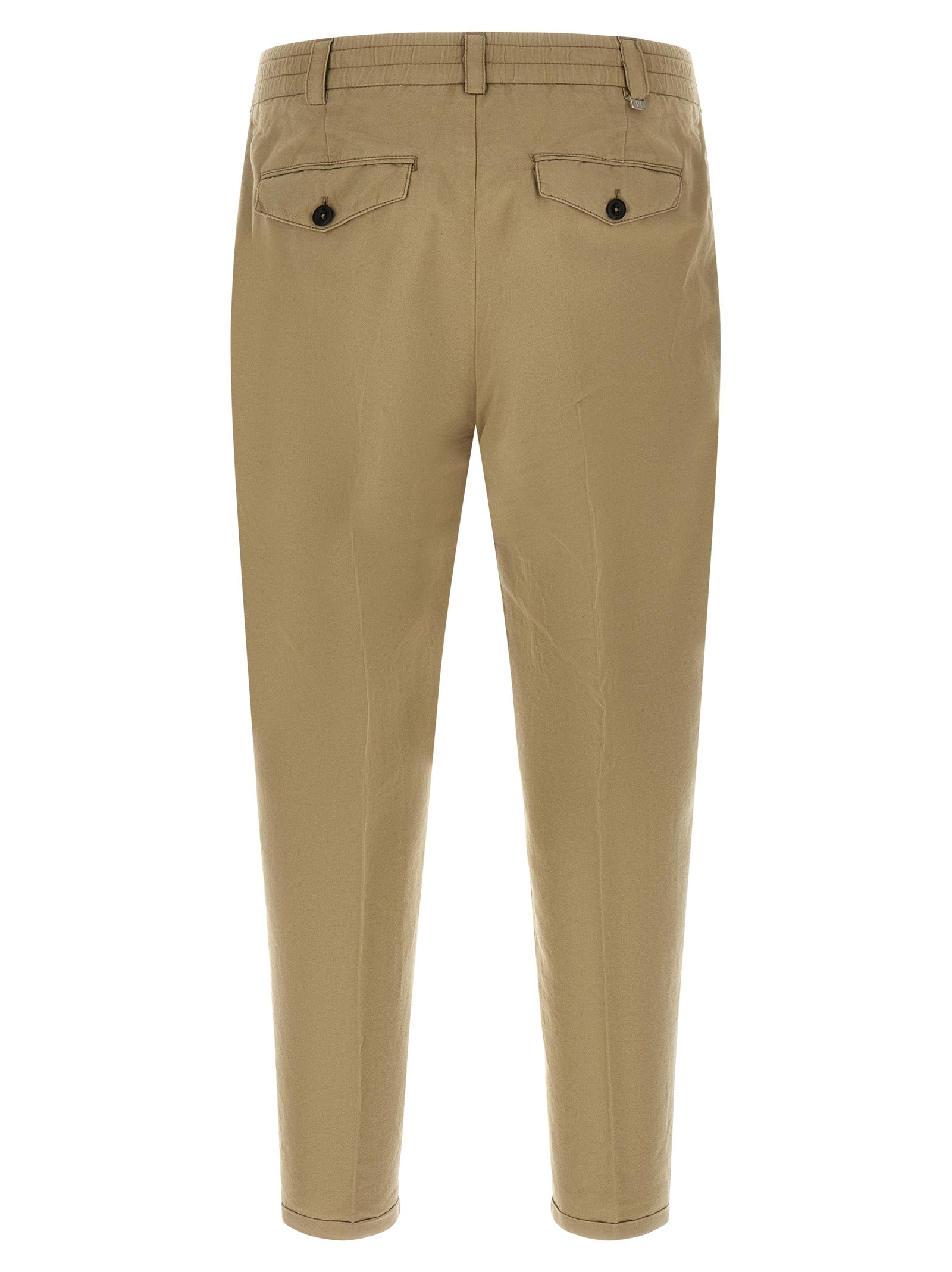 Beige Linen Casual Pants
