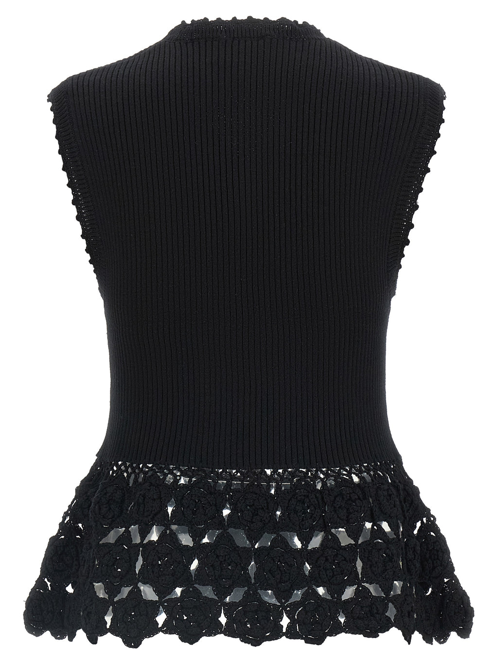 Black Organic Cotton Sleeveless Jacket