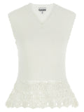White Organic Cotton Sleeveless Jacket
