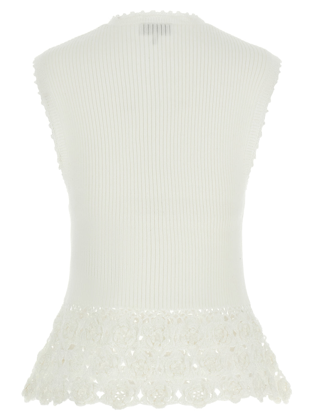 White Organic Cotton Sleeveless Jacket