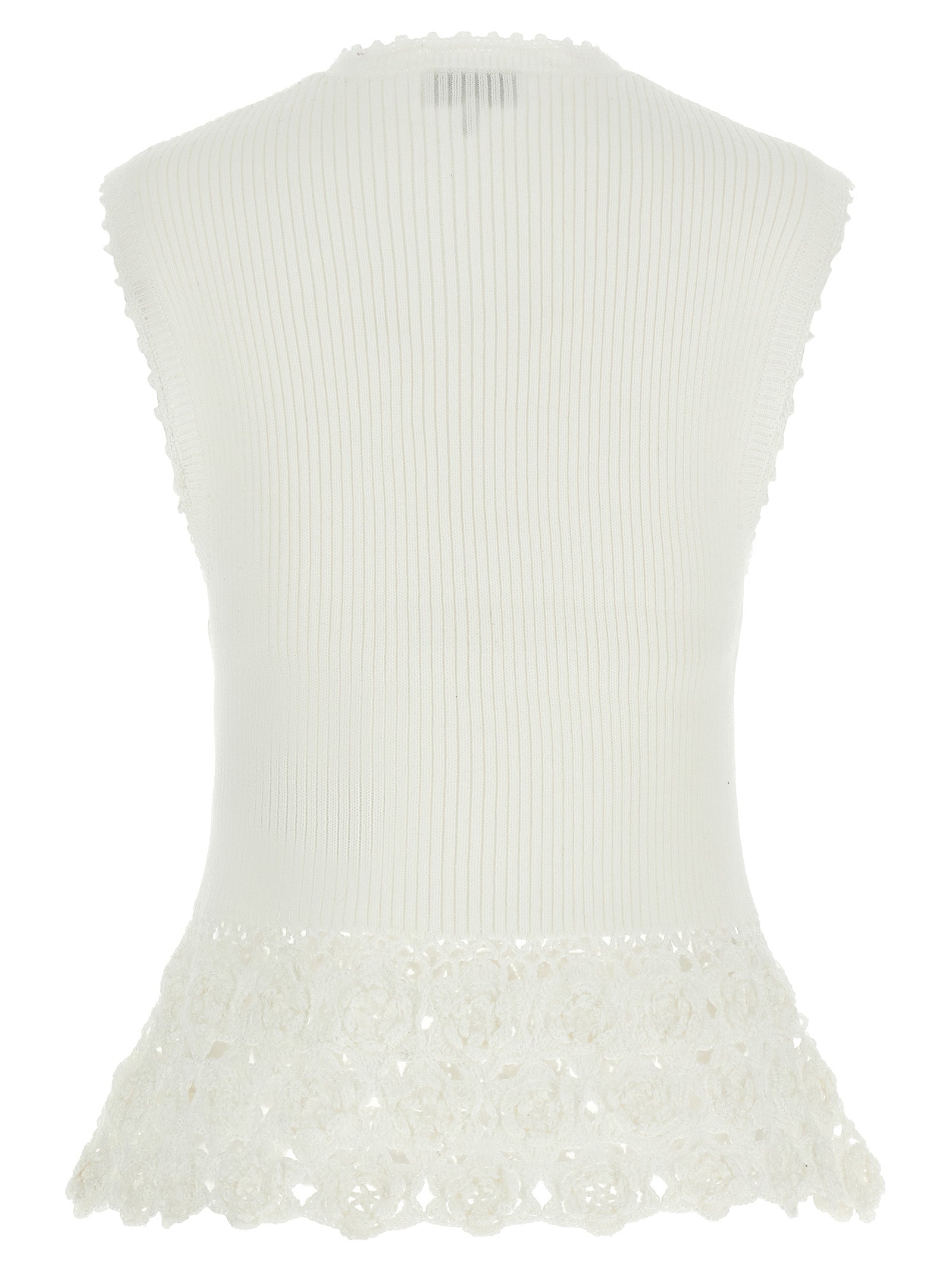 White Organic Cotton Sleeveless Jacket