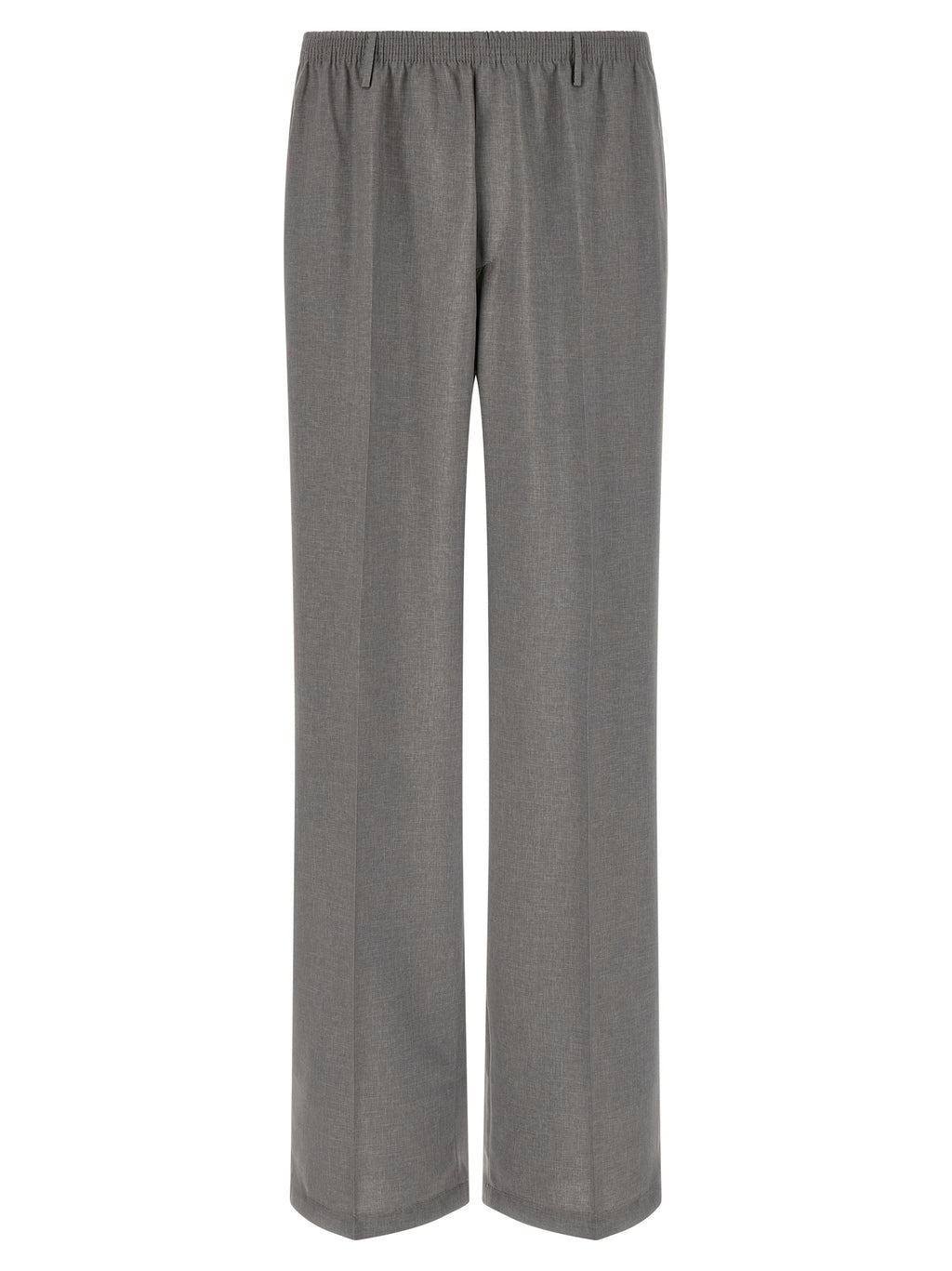 Gray Polyester Casual Pants