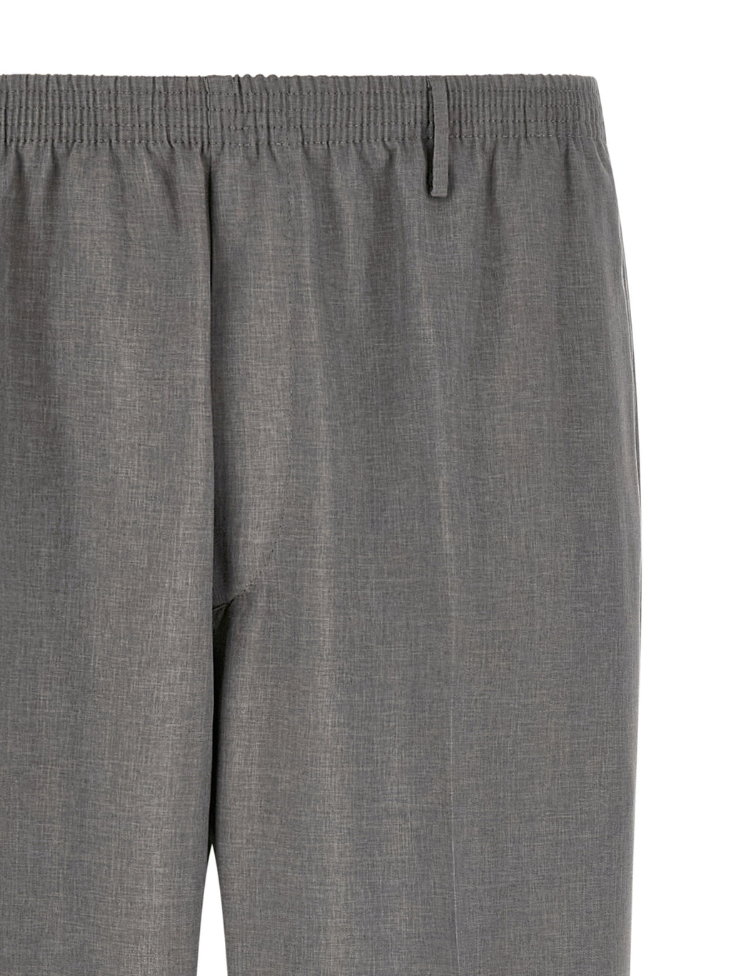 Gray Polyester Casual Pants