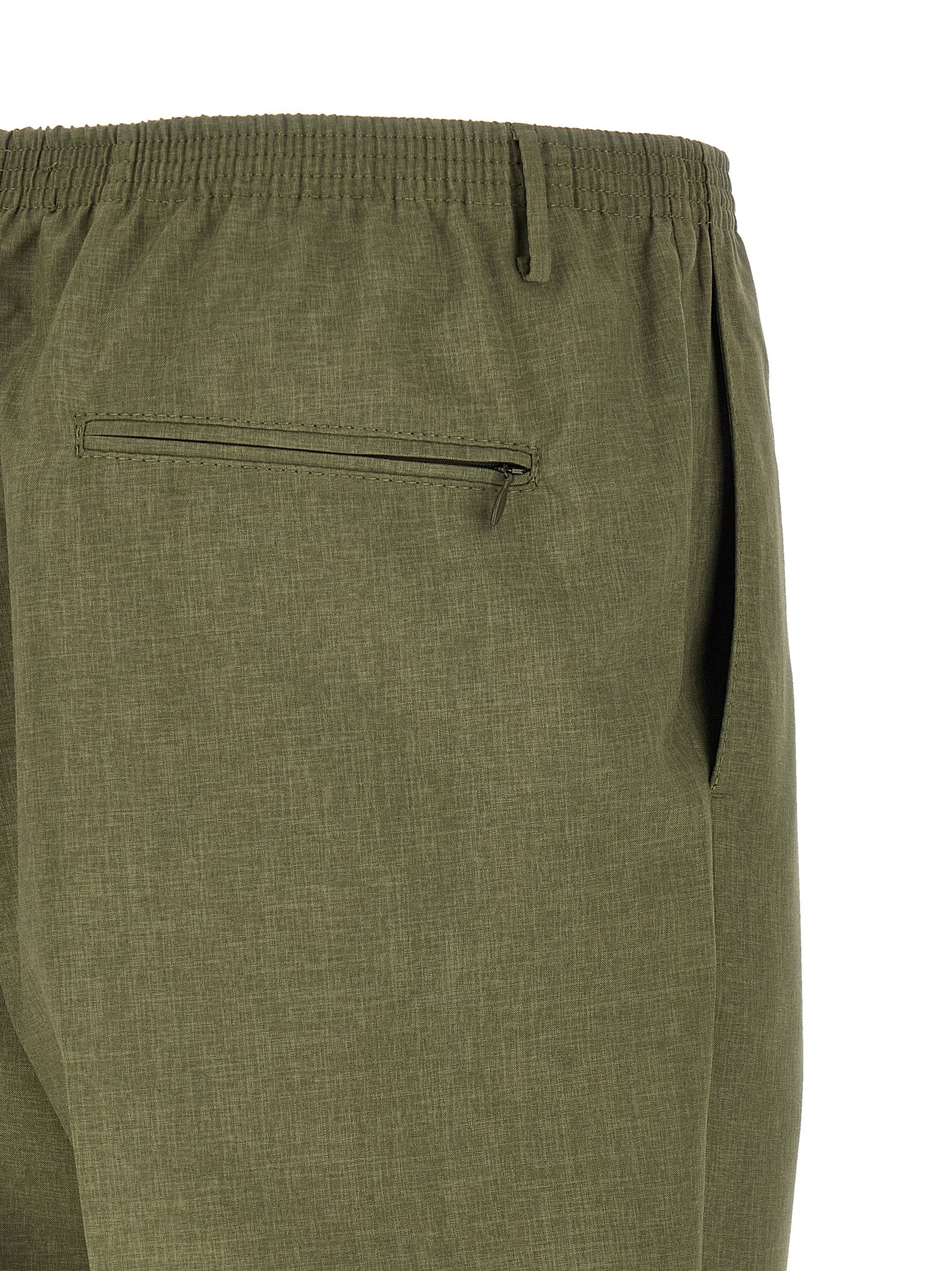 Bicolor Polyester Casual Pants