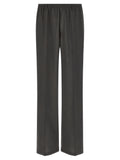 Gray Polyester Casual Pants