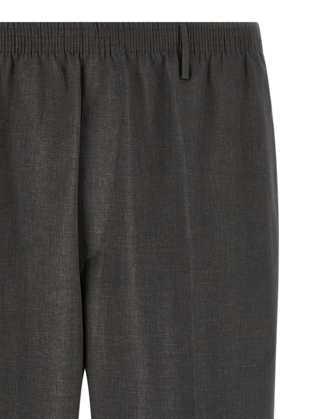 Gray Polyester Casual Pants