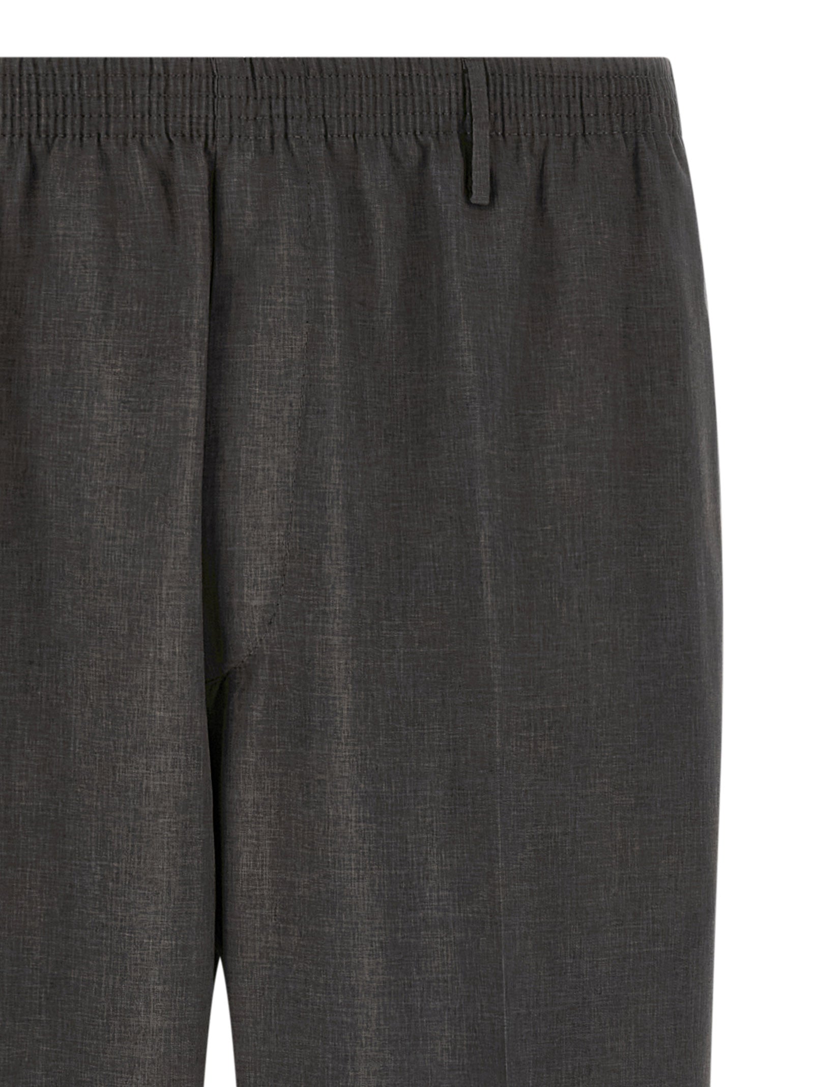 Gray Polyester Casual Pants