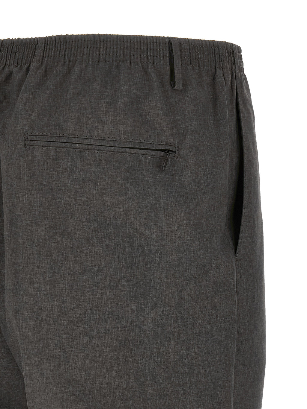 Gray Polyester Casual Pants