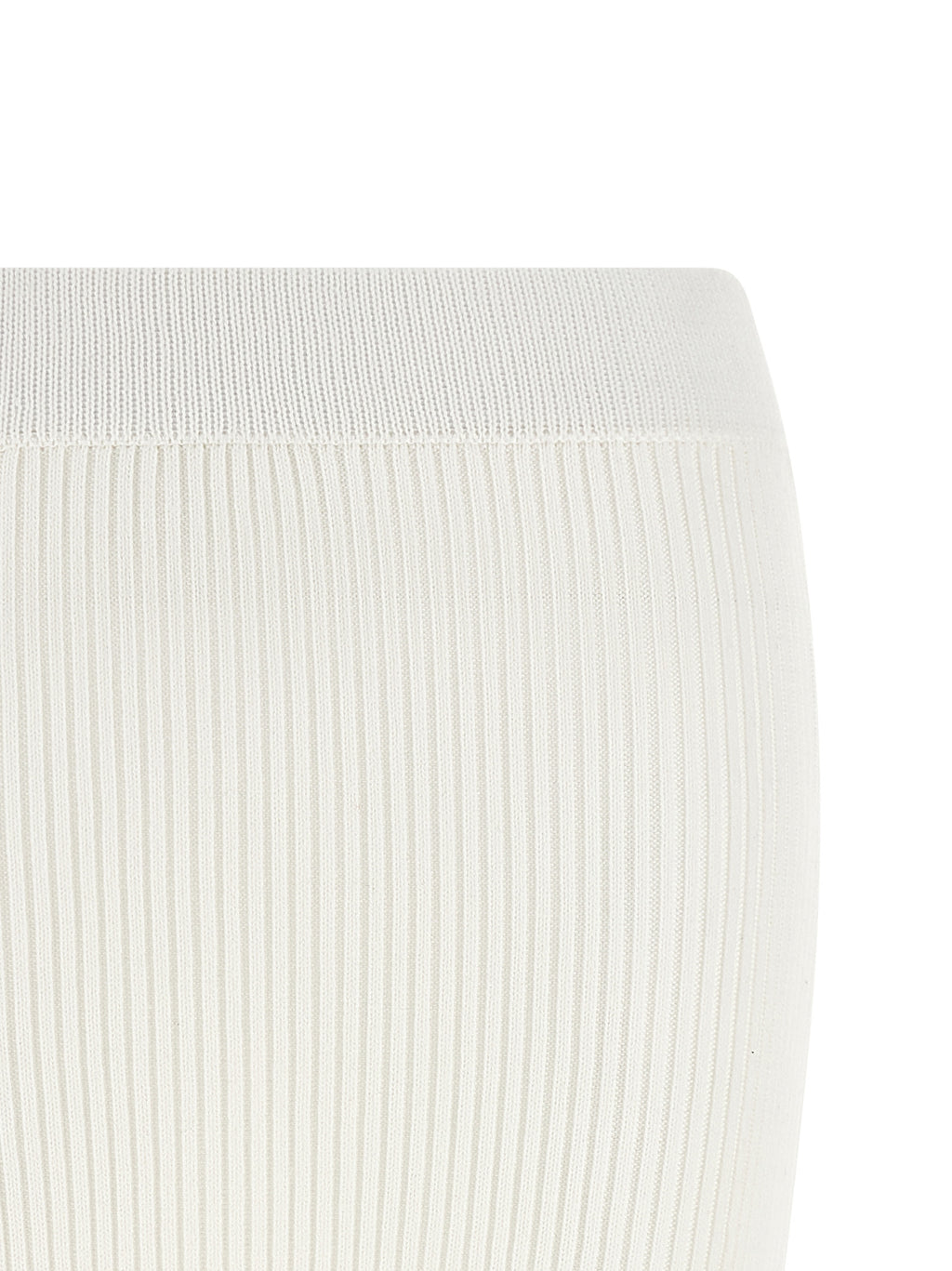 White Organic Cotton Midi Skirt