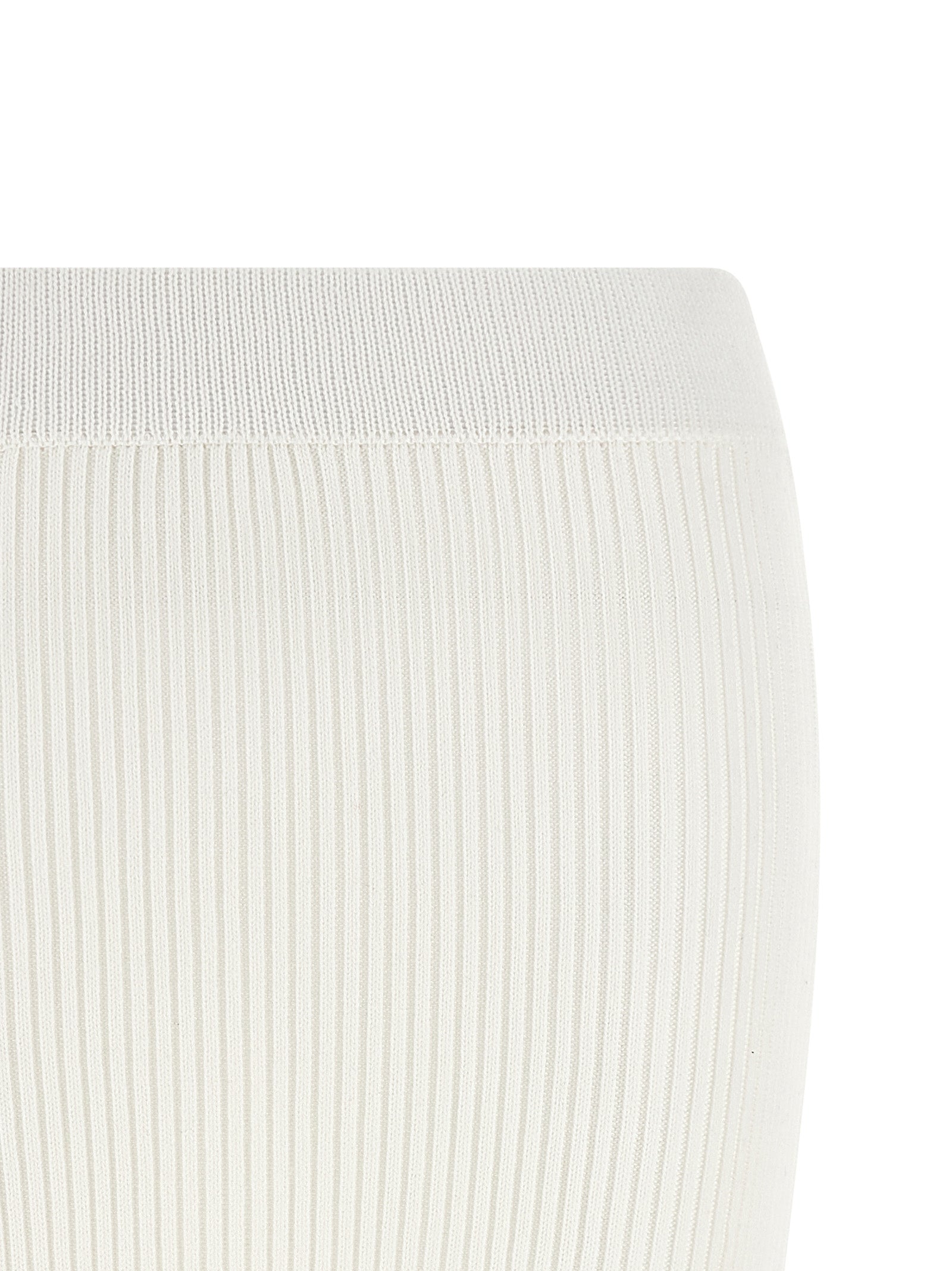 White Organic Cotton Midi Skirt