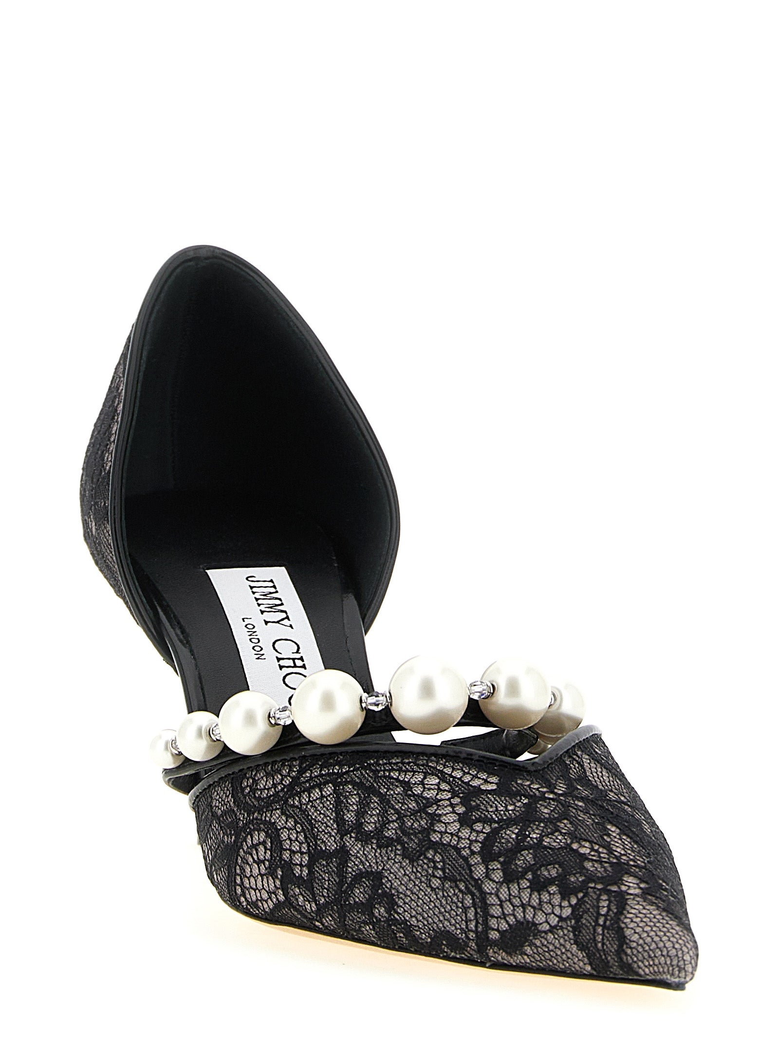 Black Tencel Mid Heel Pumps