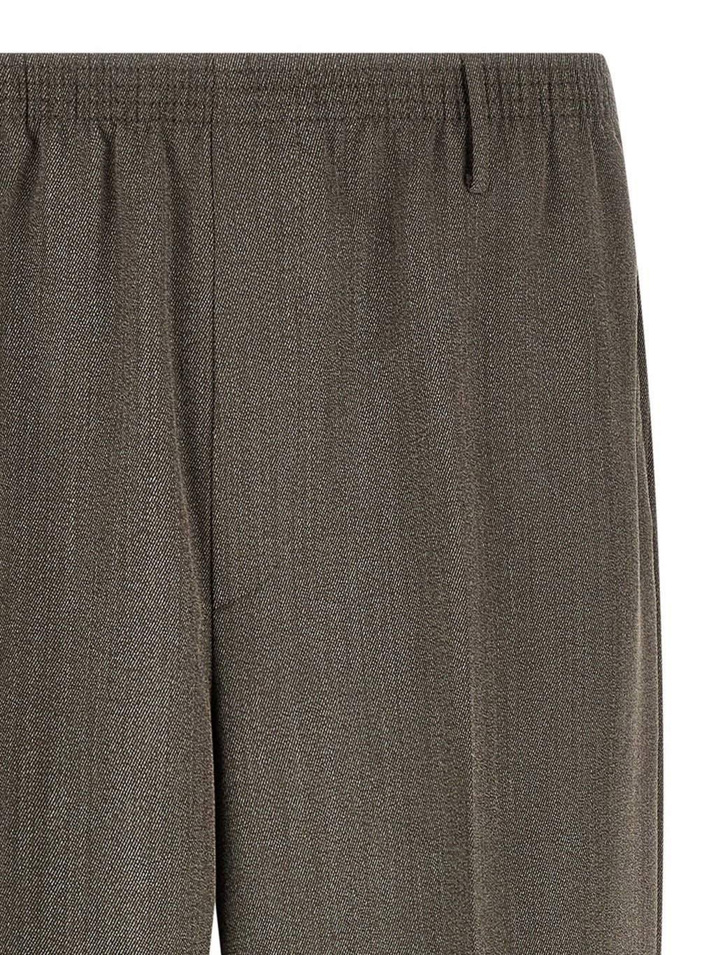 Brown Virgin Wool Casual Pants