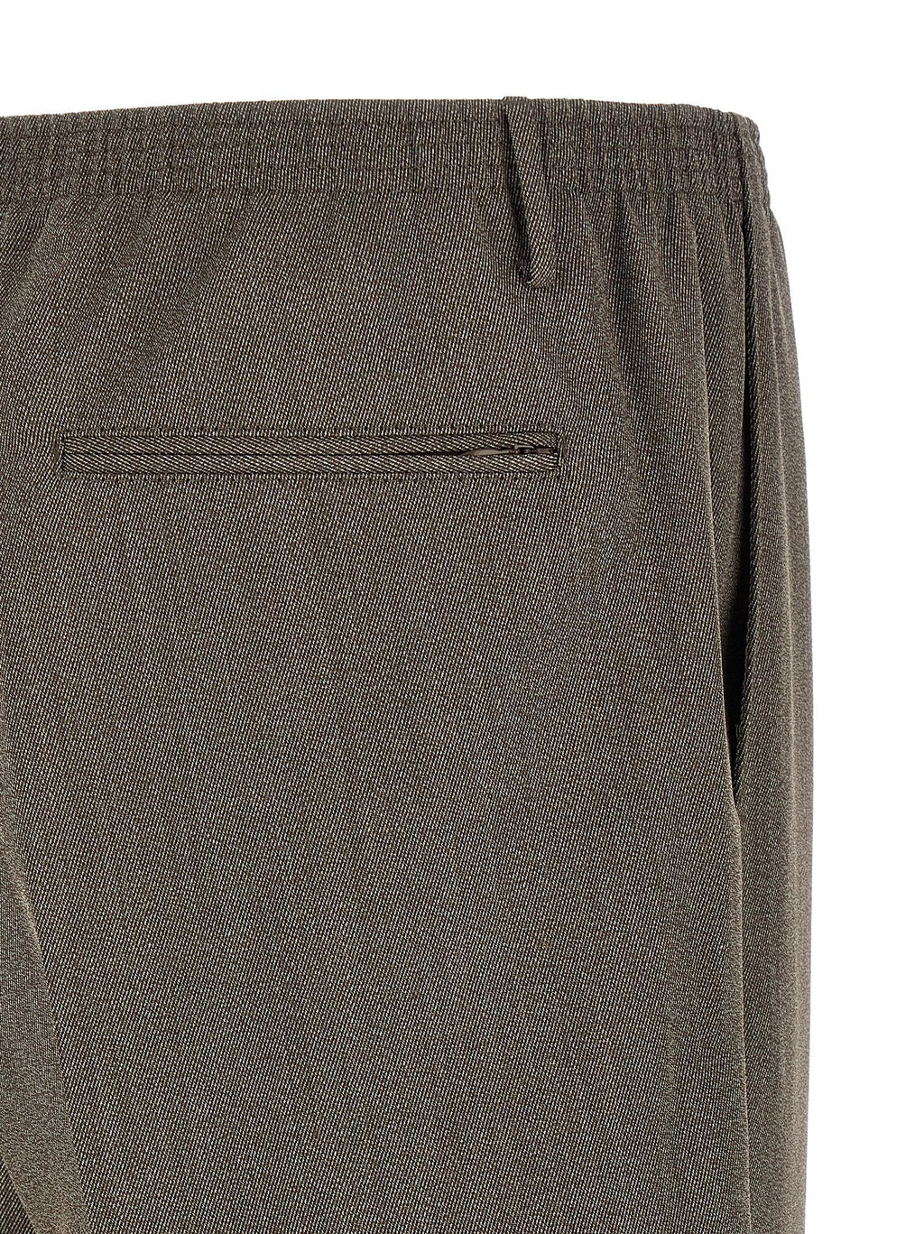 Brown Virgin Wool Casual Pants