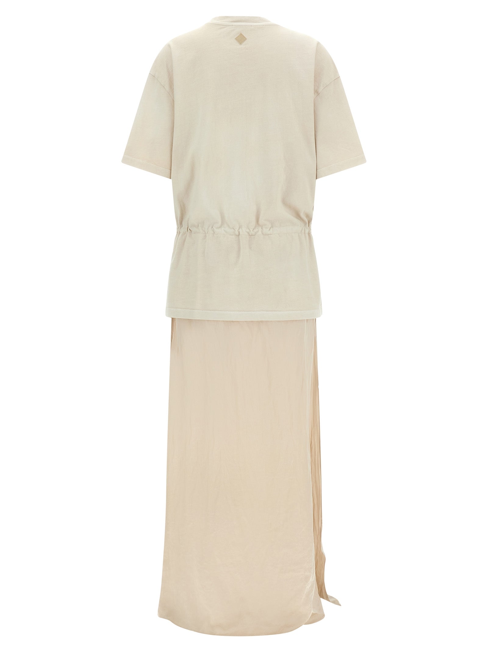 Beige Cotton Long Dress