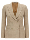 Beige Cotton Blazer