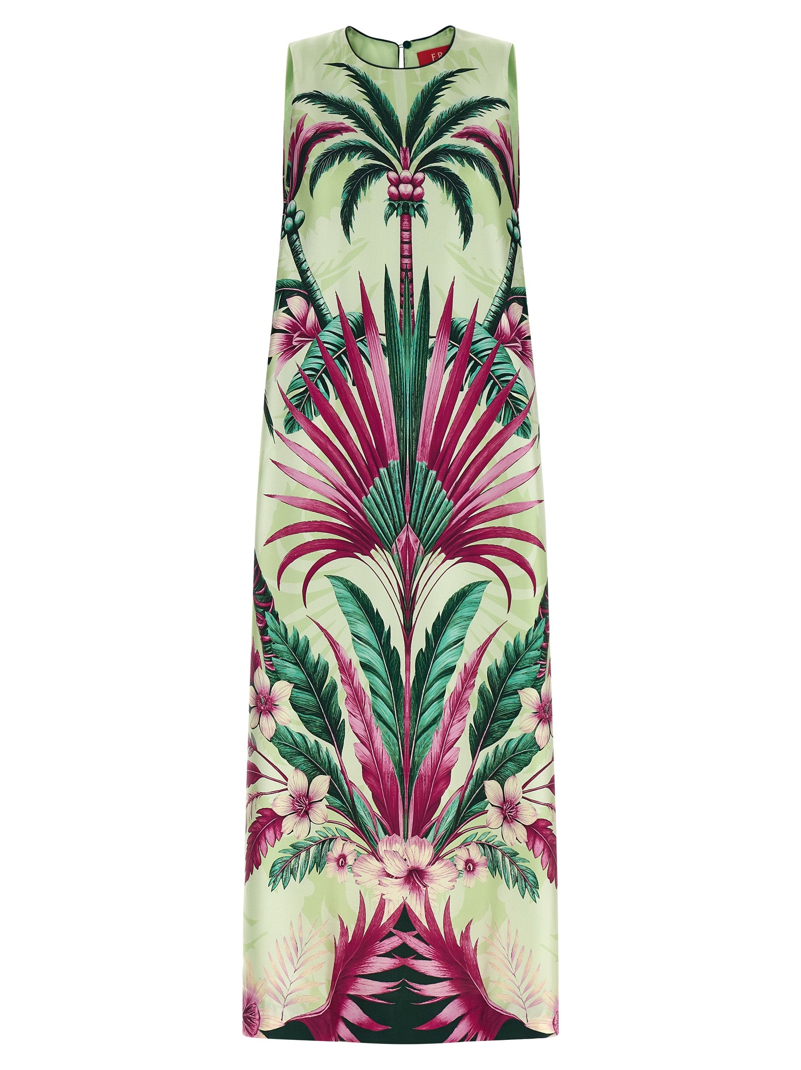Multicolor Silk Long Dress