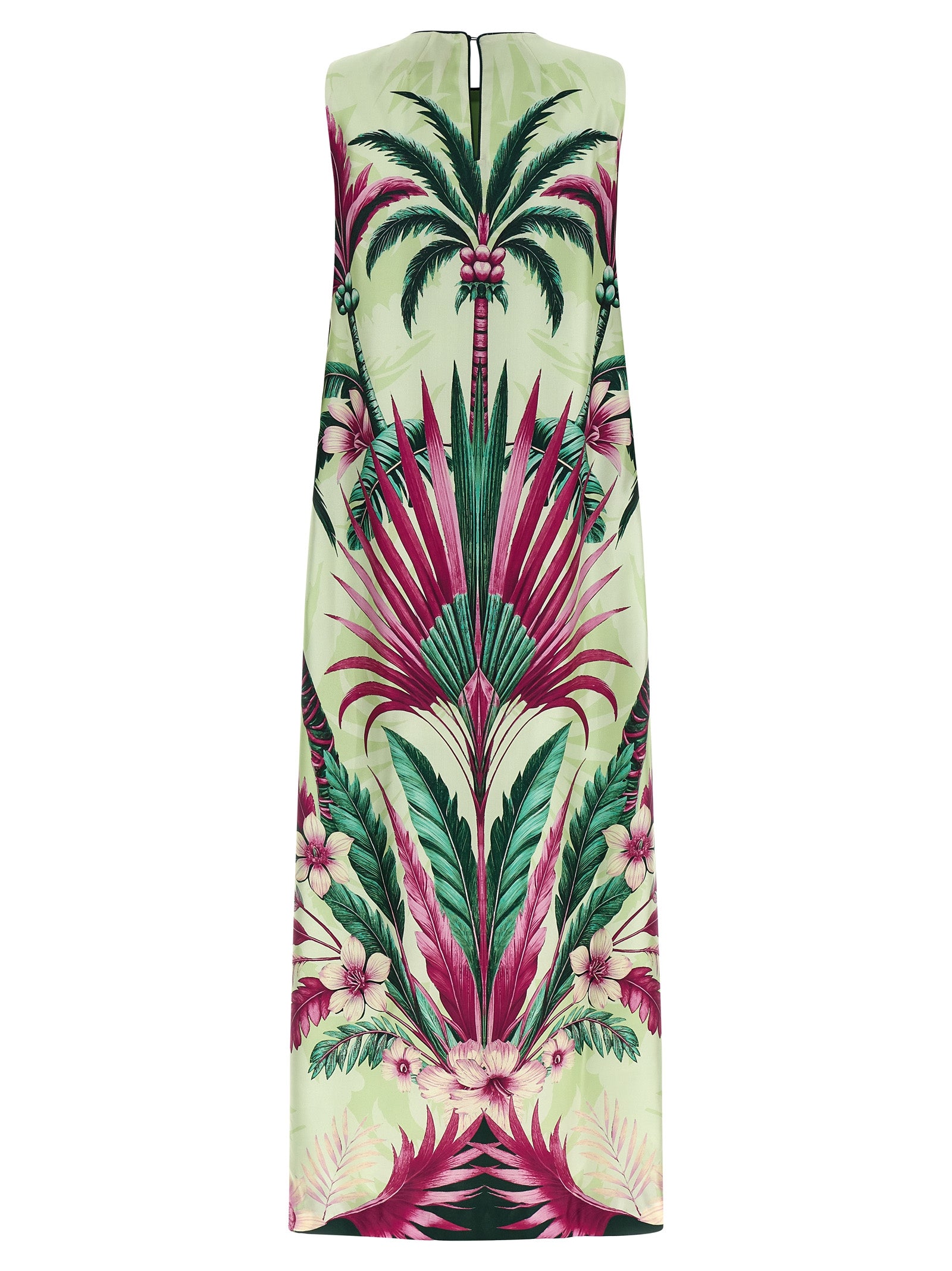 Multicolor Silk Long Dress