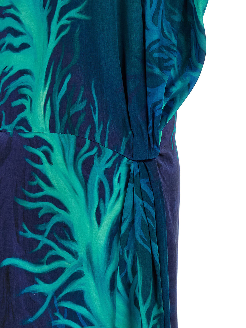 Blue Viscose Long Dress