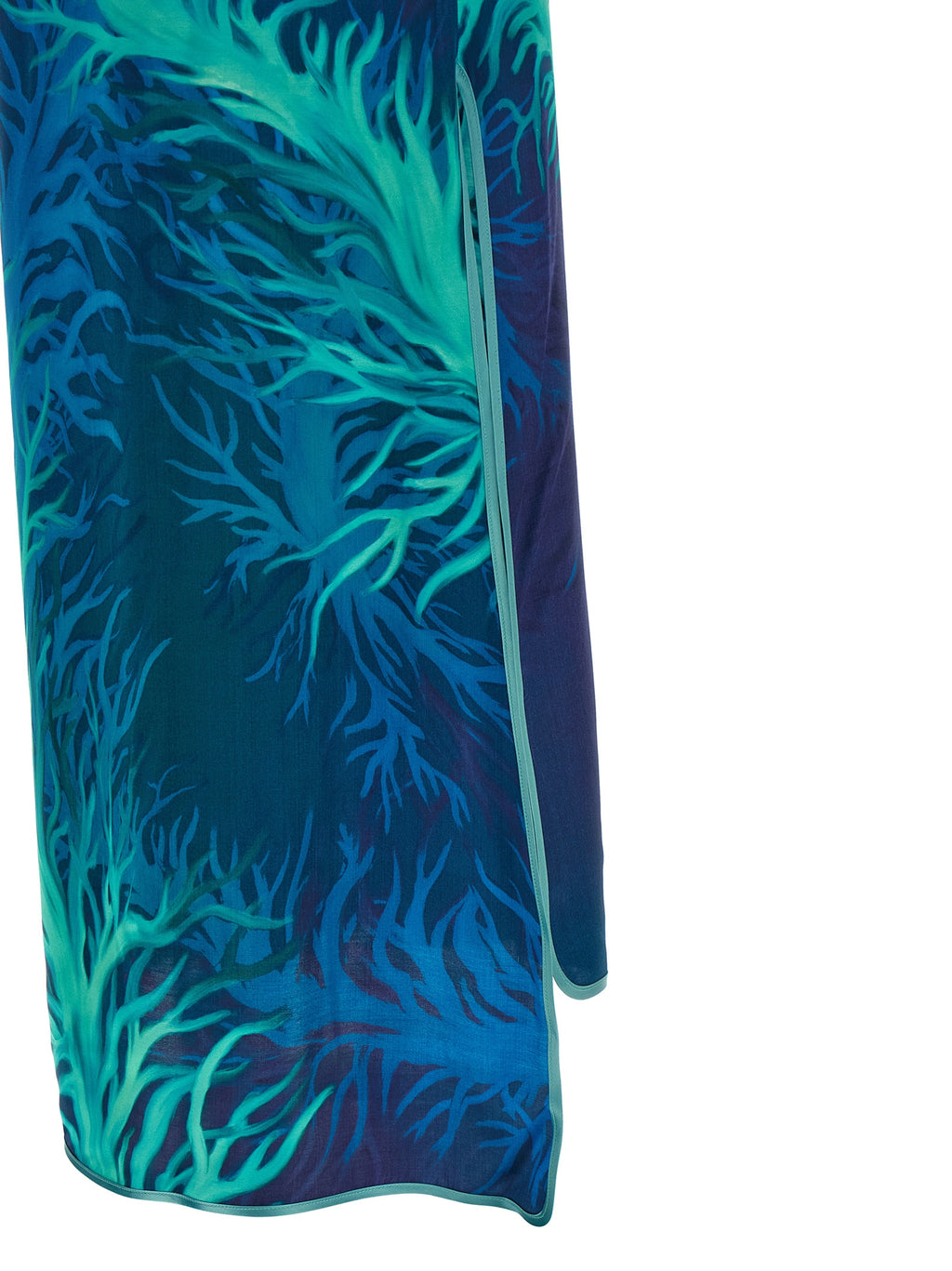 Blue Viscose Long Dress