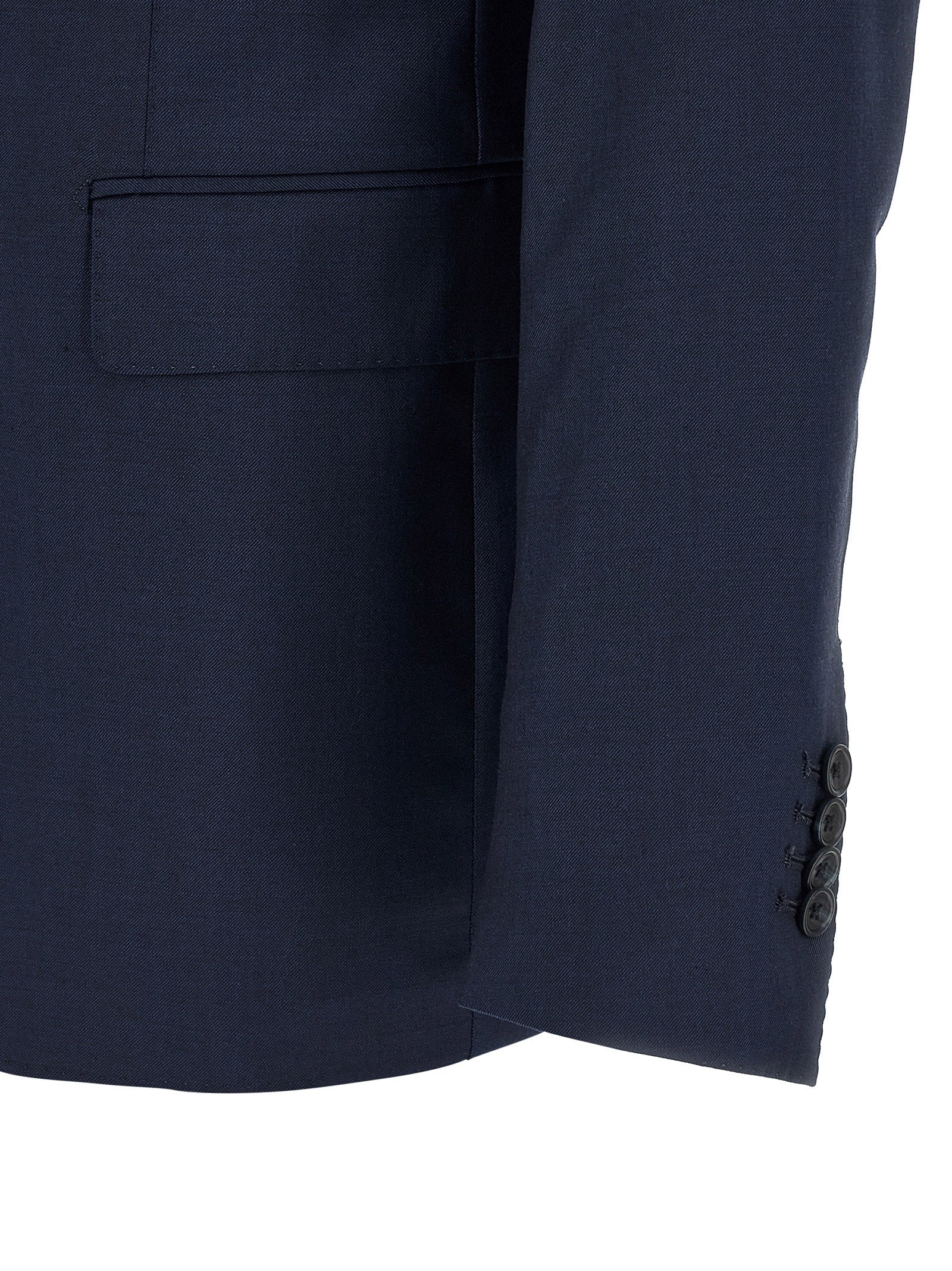 Blue Virgin Wool Two-Piece Suit