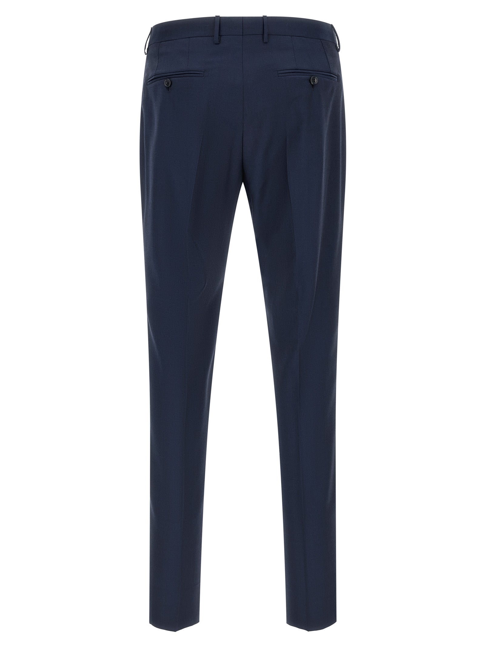 Blue Virgin Wool Two-Piece Suit