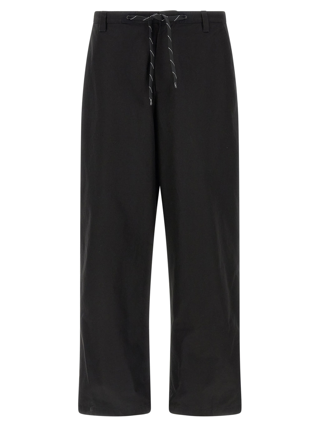 Black Cotton Chino Pants