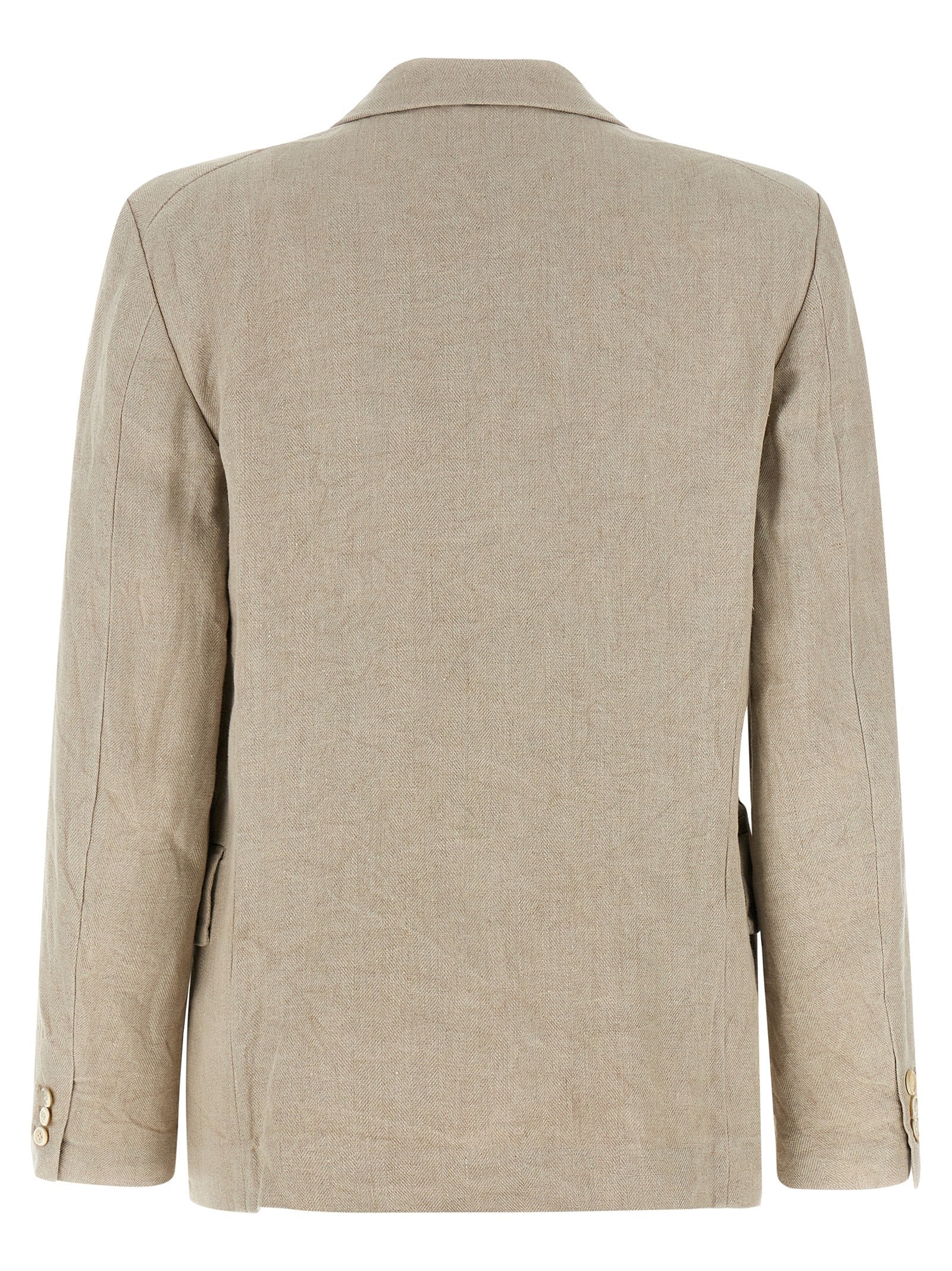 Beige Linen Blazer