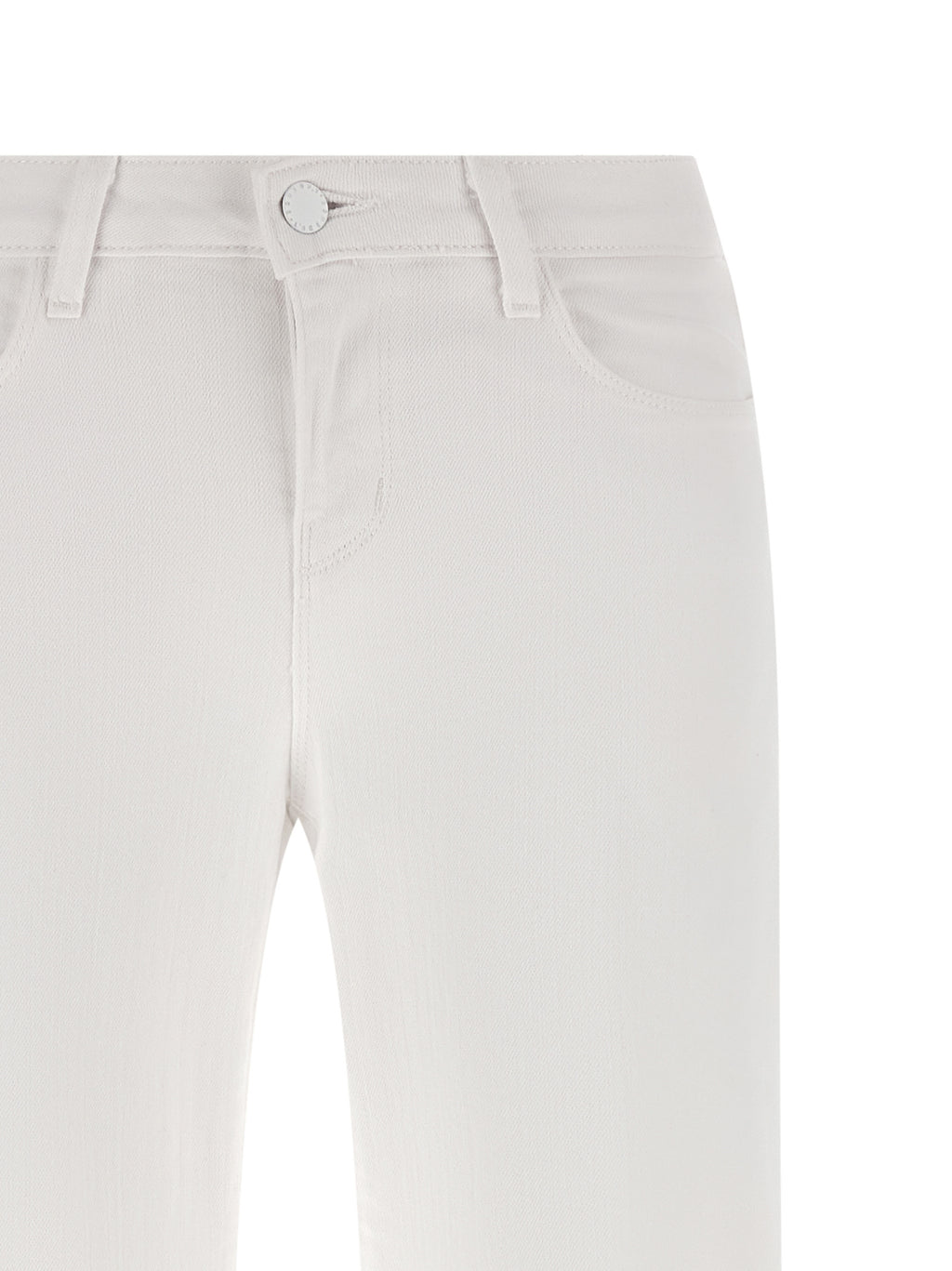 White Cotton Straight-Leg Jeans