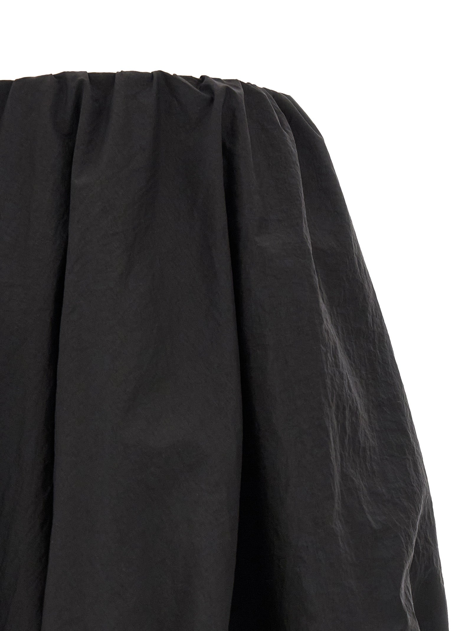 Black Polyamide Long Skirt