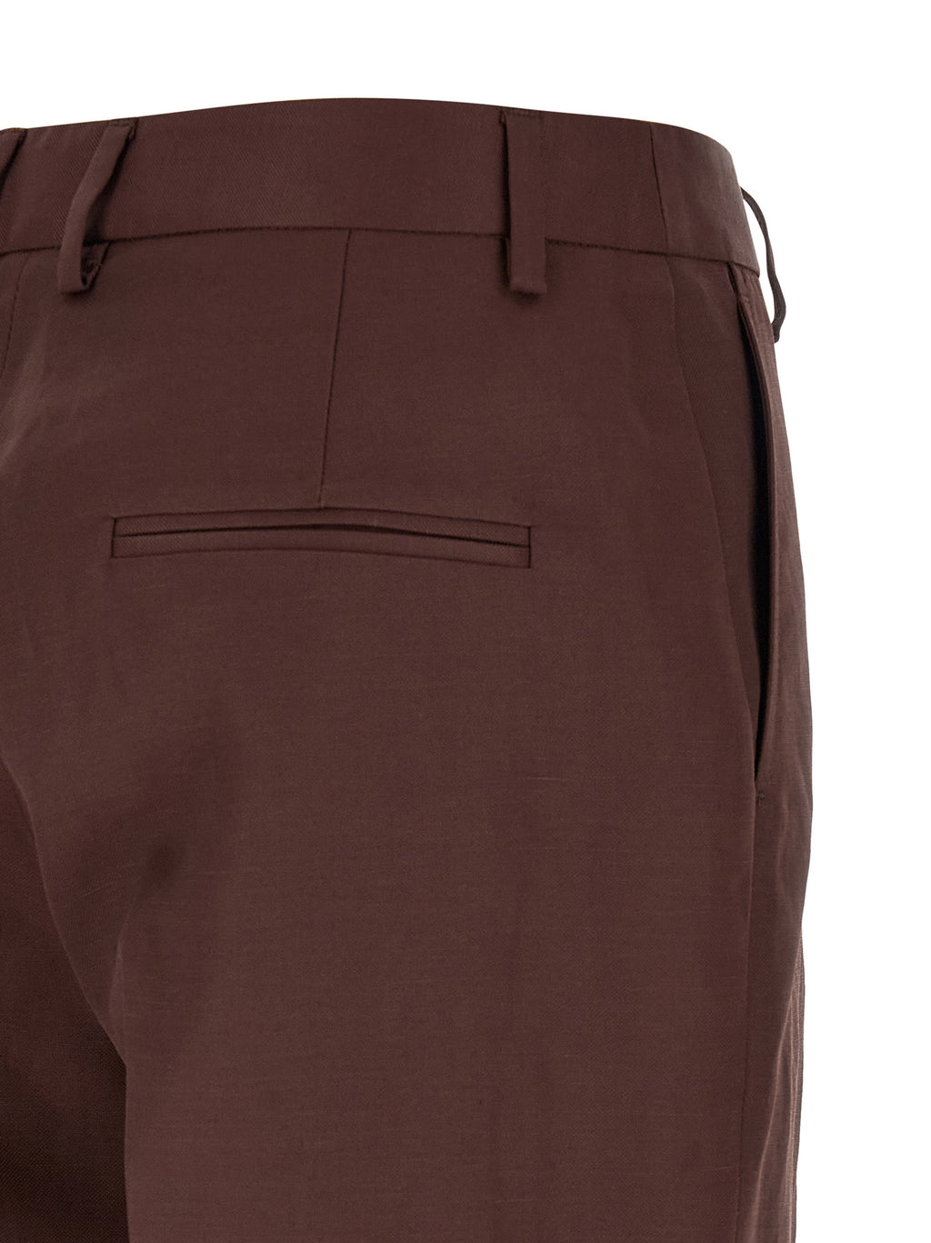 Brown Viscose Casual Pants