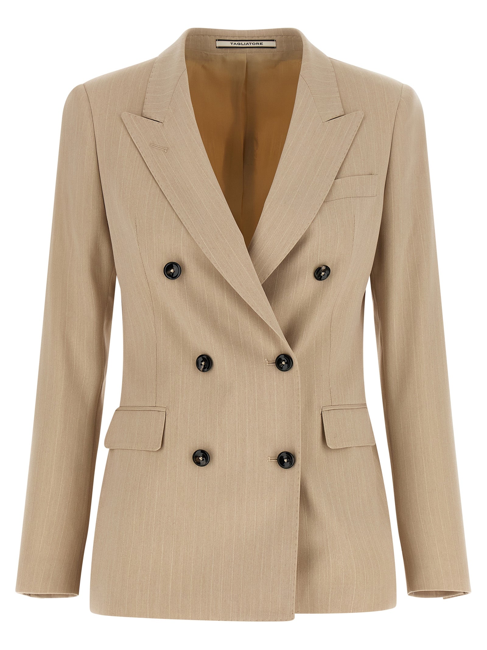 Beige Polyester Blazer