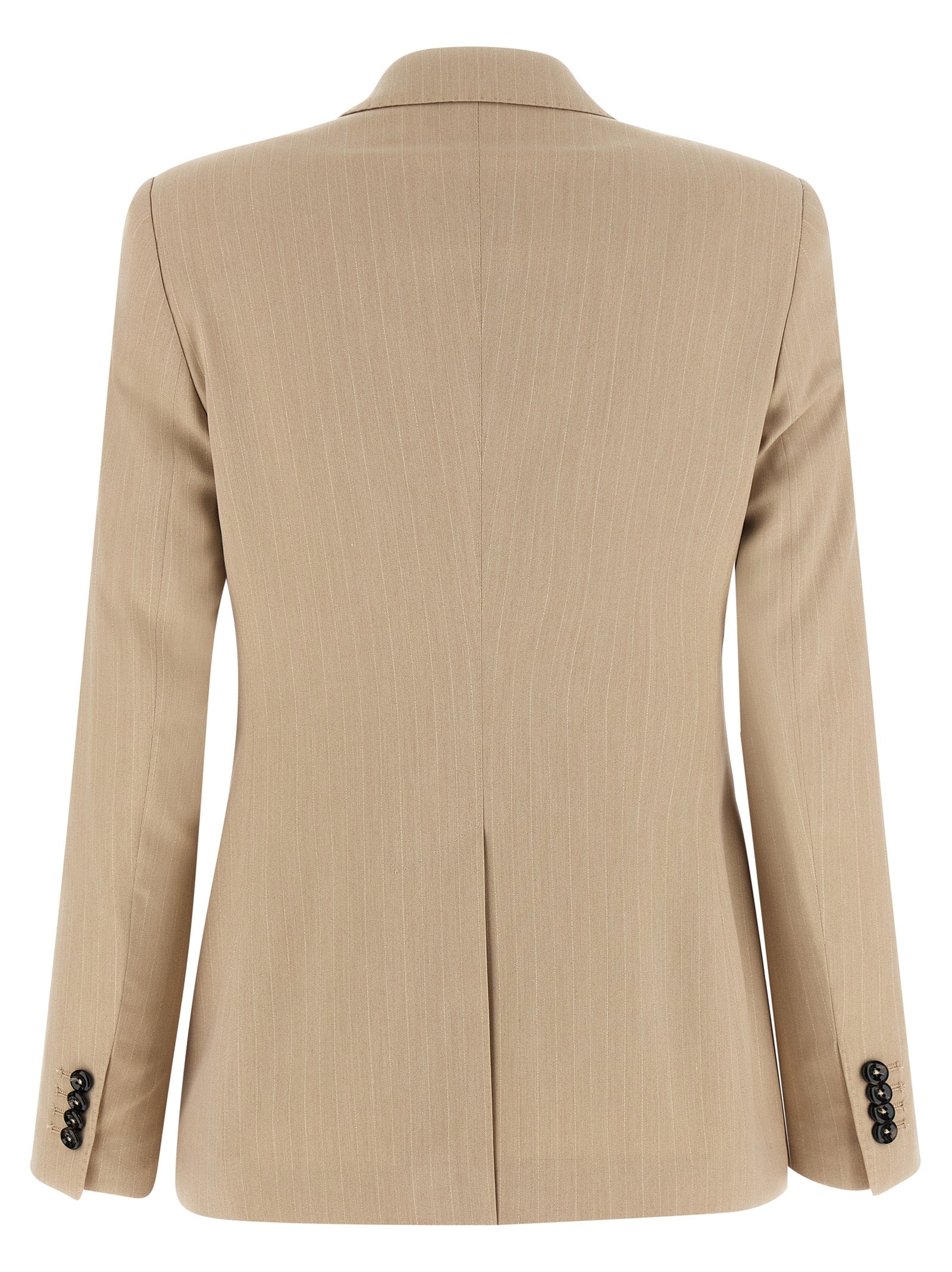 Beige Polyester Blazer