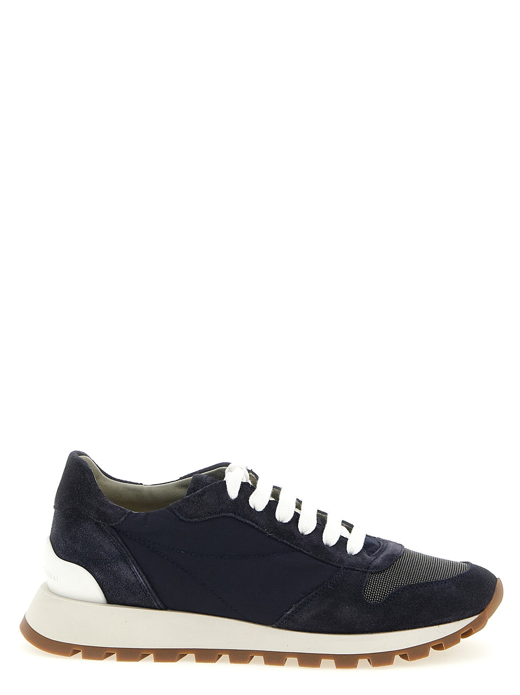 Blue Polyester Athletic Sneakers