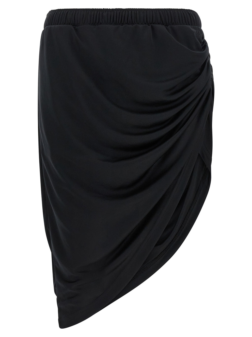 Black Polyester Long Skirt