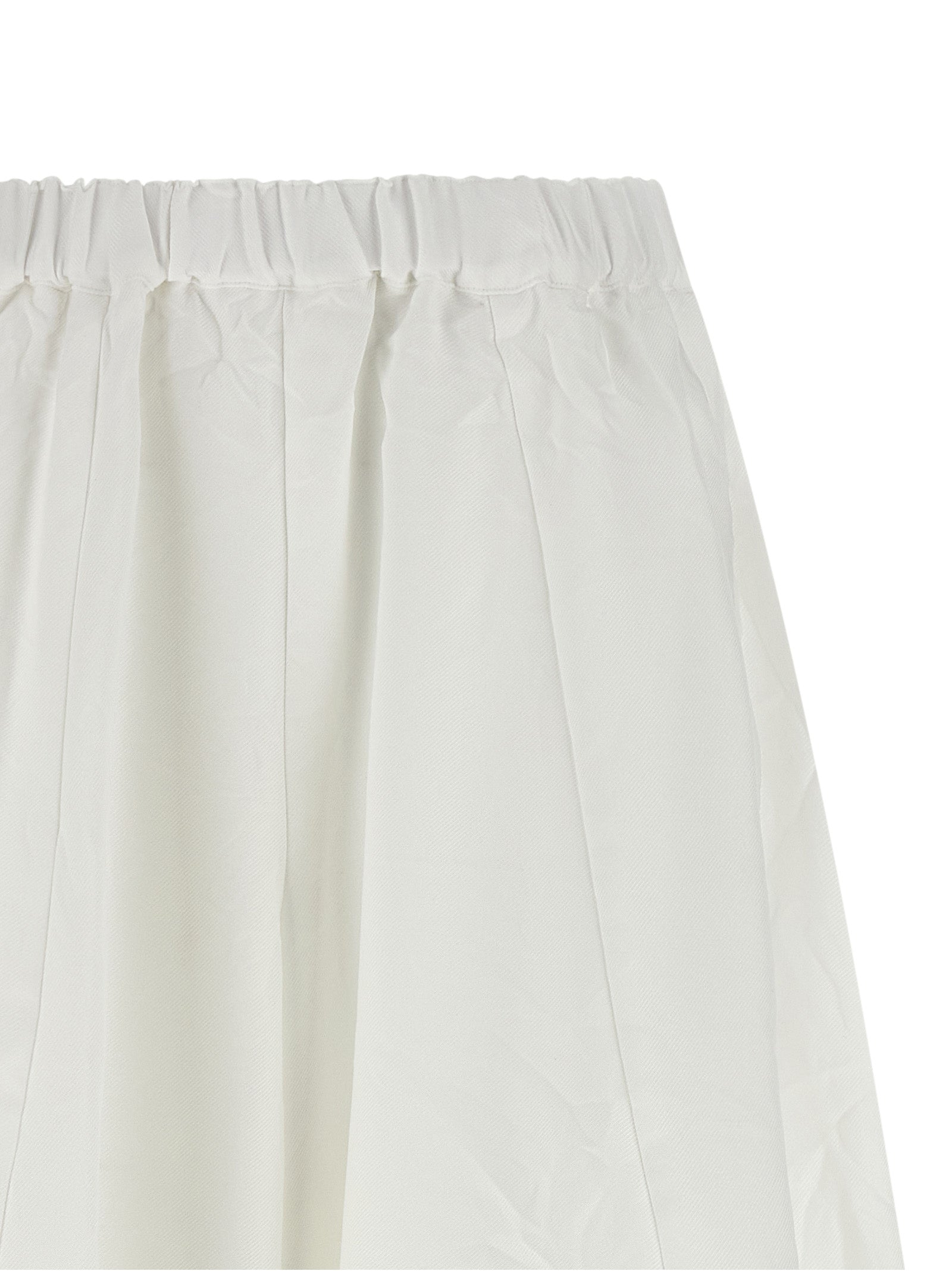 White Polyester Casual Pants