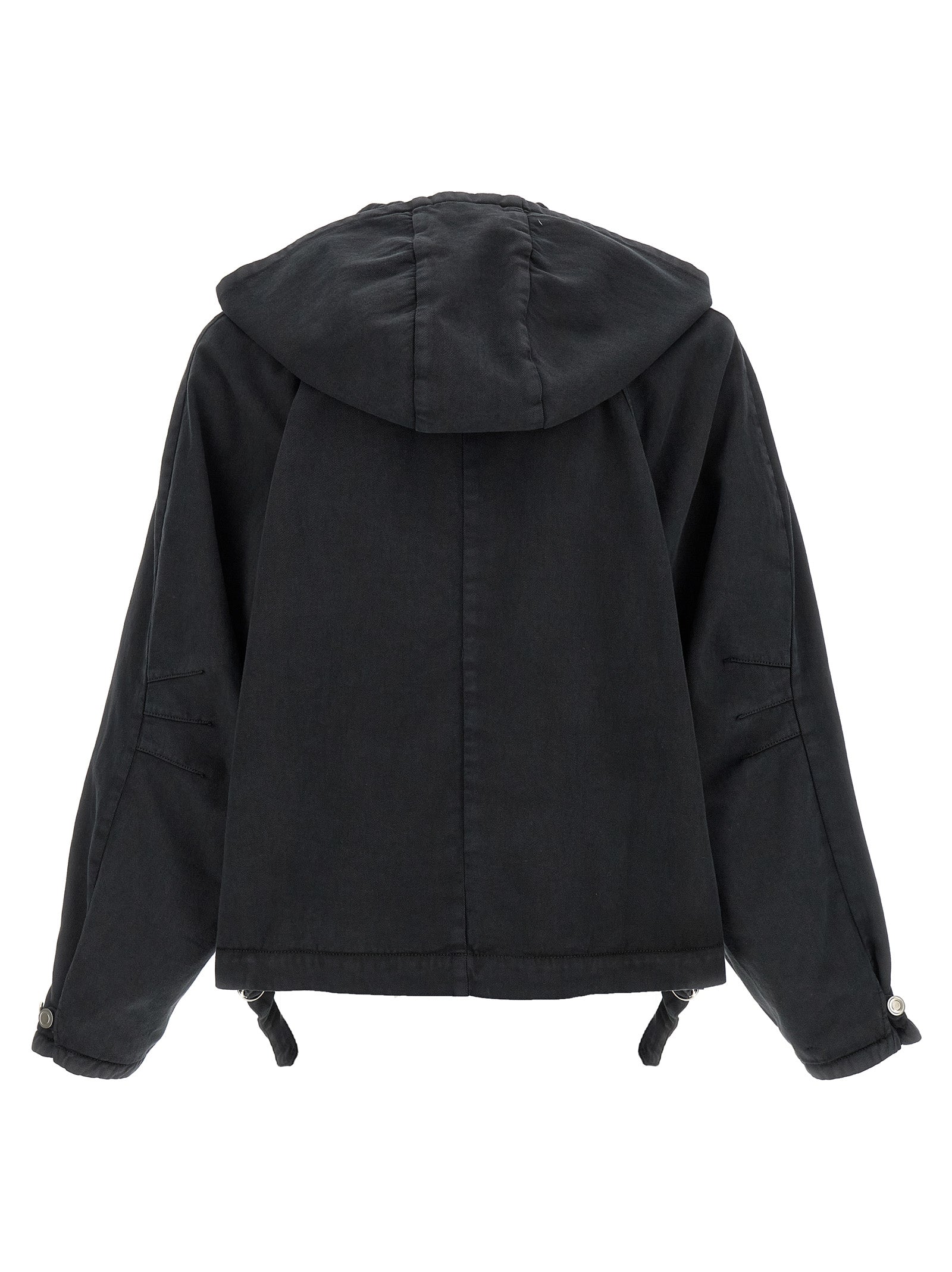 Black Cotton Shell Jacket