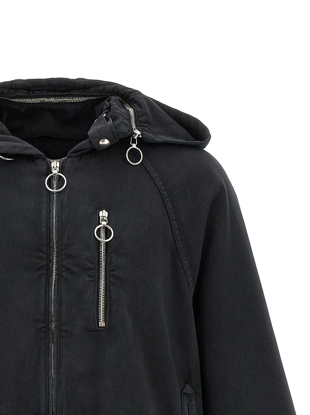 Black Cotton Shell Jacket