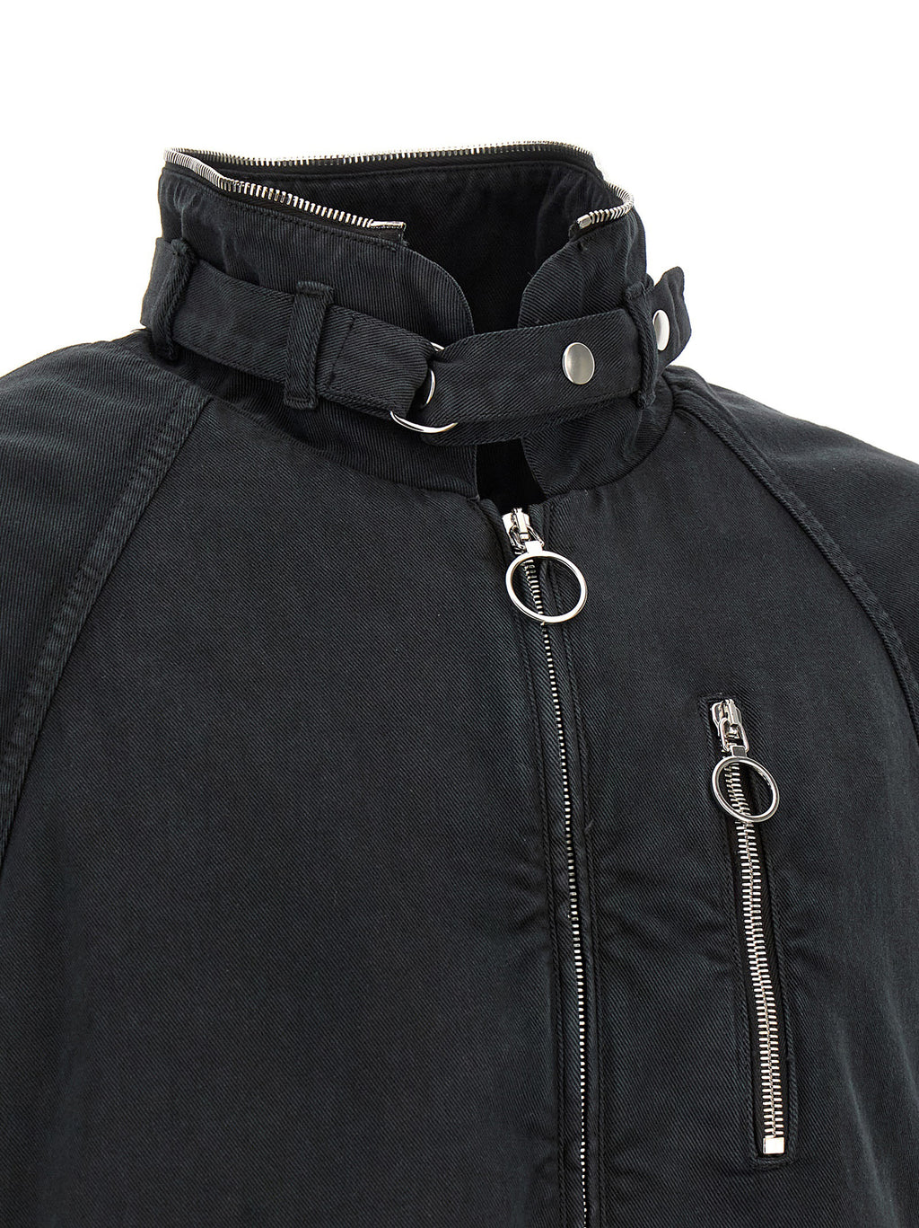Black Cotton Shell Jacket