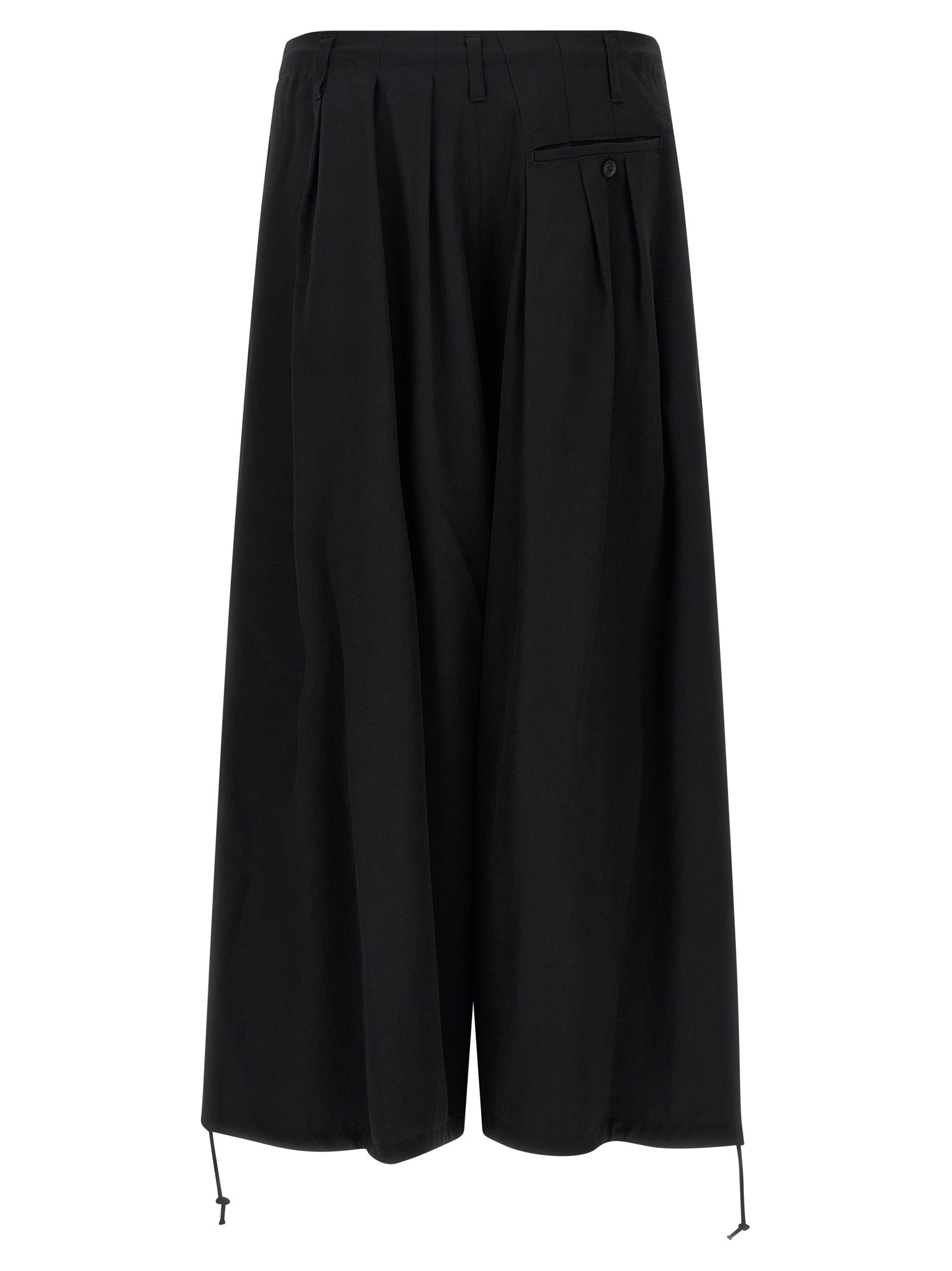 Black Triacetate Casual Pants