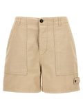 Beige Cotton Bermuda Shorts