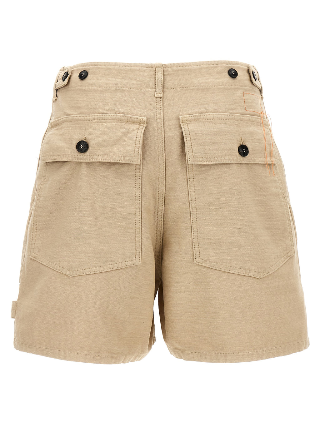 Beige Cotton Bermuda Shorts