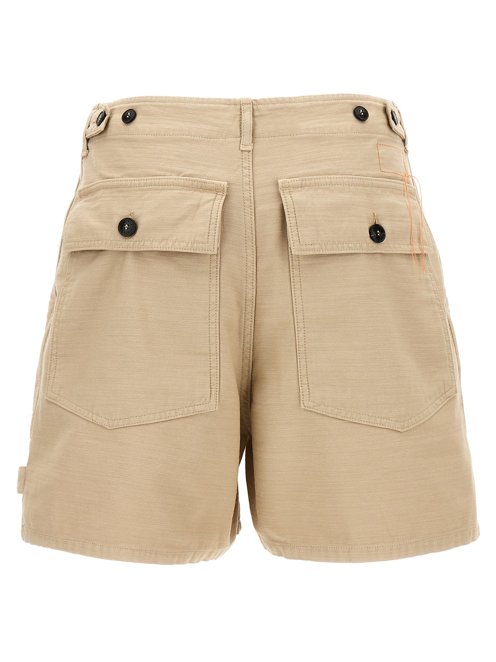 Beige Cotton Bermuda Shorts
