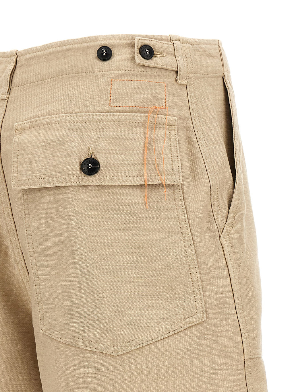 Beige Cotton Bermuda Shorts