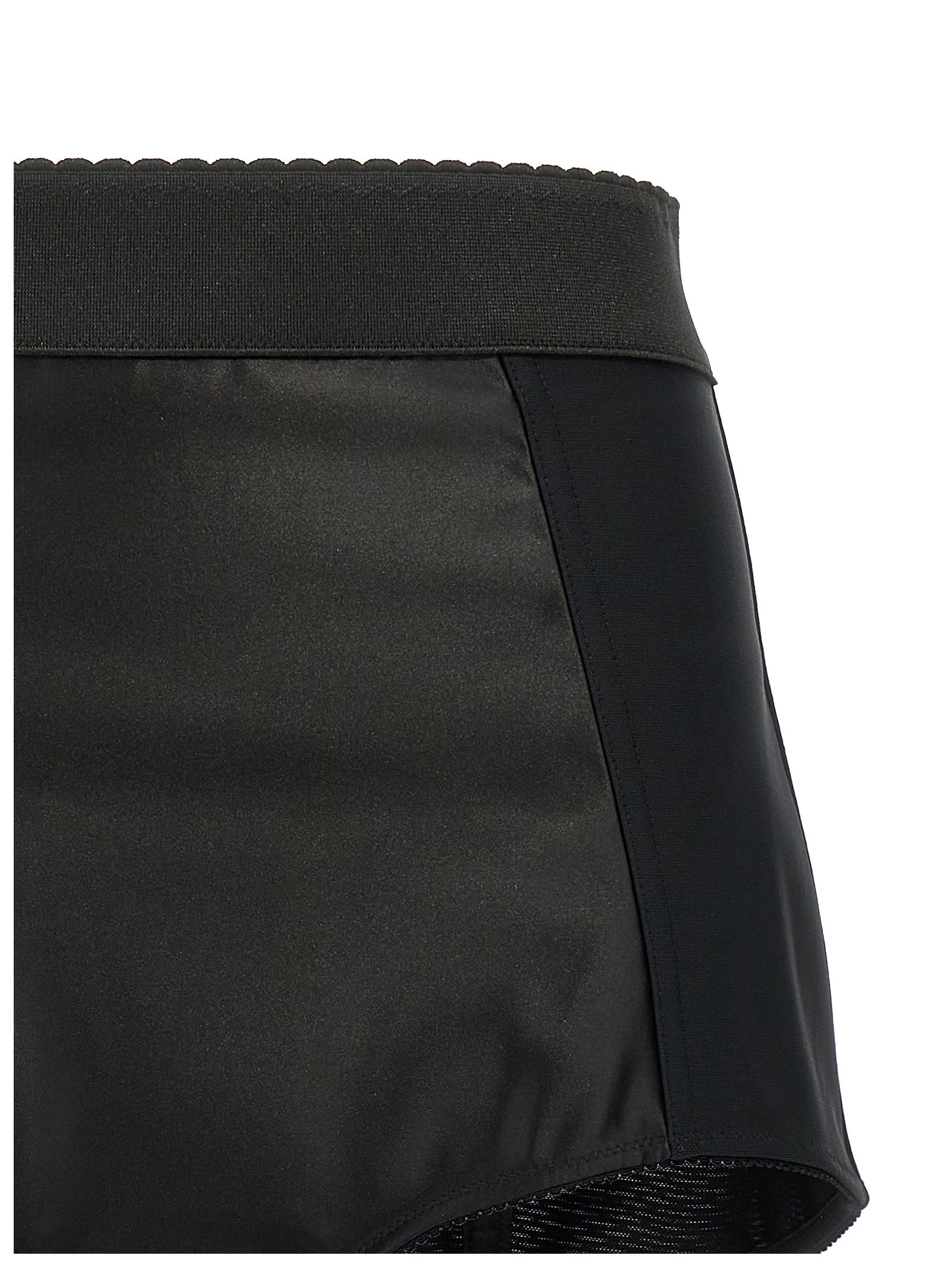 Black Polyamide Bermuda Shorts